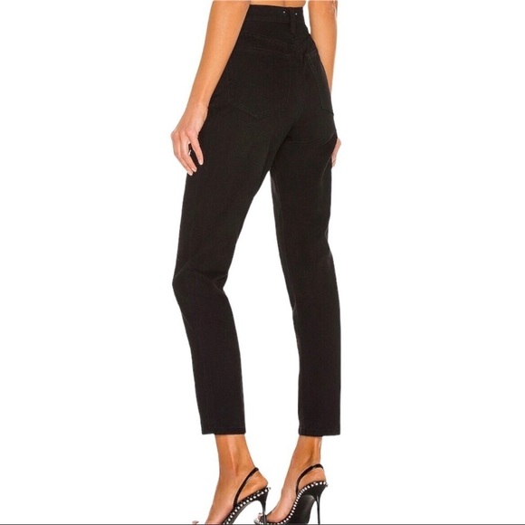 WeWoreWhat The Danielle Straight Leg Jeans Crystal Buttons Black Size 30 - Picture 2 of 13